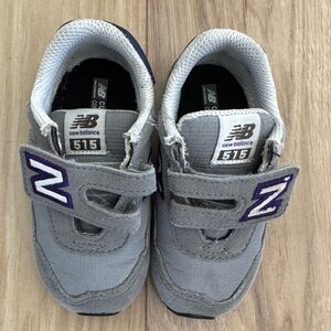 New Balance Kids' Gray and Purple Sneakers